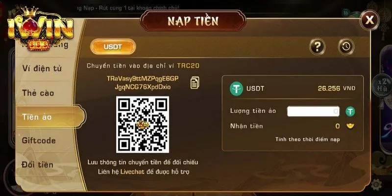 Phương thức nạp với QR